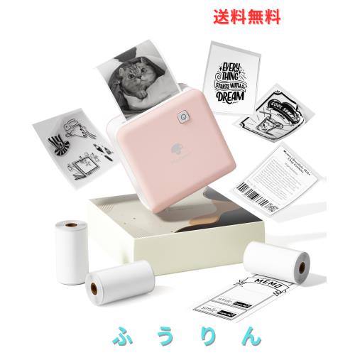 Phomemo M02 Pro 300DPI ミニプリンター モバイルぷりんたー サーマルプリンター 3ロールシール付き スマホ対応 写真印刷 ポータブル型