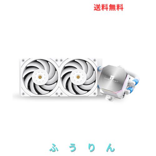 THERMALRIGHT Frozen Edge 240 White 120mm PWMファン付き液体CPUウォータークーラー、240ホワイトコールドロウ仕様、AMD / AM4 / AM5用