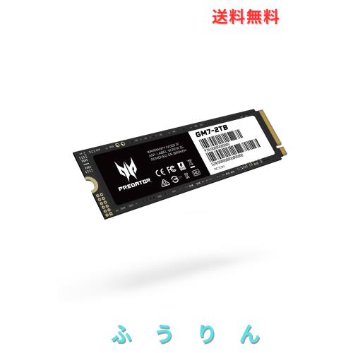 Acer Predator SSD 2TB PCIe Gen4x4 NVMe1.4 M.2 2280 新型PS5 / PS5動作確認済み R:7200MB/s W:6200MB/s 3D NAND TLC GM7-2TB
