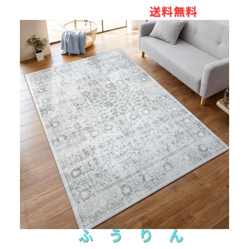 HAOCOO ラグ カーペット 洗える 140×200cm ホットカーペット対応 絨毯 ペルシャ風 ラグマット 1.5畳 ふわふわ おしゃれ オールシーズン