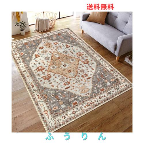HAOCOO ラグ カーペット 洗える 140×200cm オールシーズン適用 絨毯 エスニック風 ラグマット 1.5畳 ふわふわ おしゃれ 滑り止め 低反発 6,121円