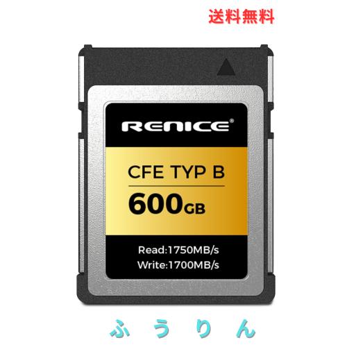 RENICE CFexpress Type B メモリーカード 600GB pSLCシリーズ 持続読み出し速度1750MB/s 持続書き込み速度1700MB/s 未加工 8K、12Kビデオ