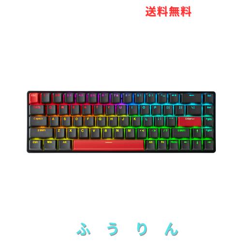 DrunkDeer G65 eスポーツゲーミングキーボード、ラピッドトリガーキーボード - ホール効果スイッチ - 磁気スイッチ - ラストウィン＆リリ
