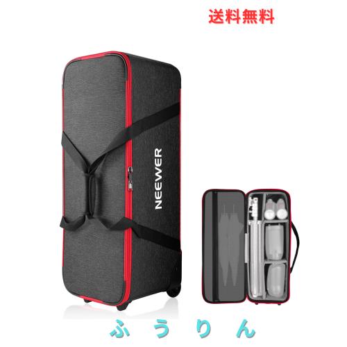 NEEWER トロリーケース 写真スタジオ機器用 三脚キャリングローリングケース 37.8”x15.3”x12.2”/96x39x31cm 三脚ローリングバッグ ホイー