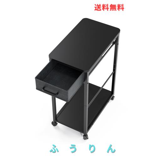 DEWEL サイドワゴン pcワゴン キャスター付き パソコンワゴン cpuワゴン 引き出し付き デスクワゴン パソコン収納 木製 デスクサイドワゴ 6,650円