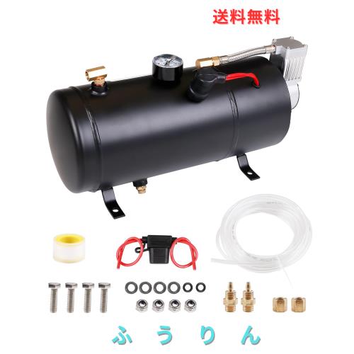 15A オイルレス エアーコンプレッサー 150PSI 3L 24V タンク容量