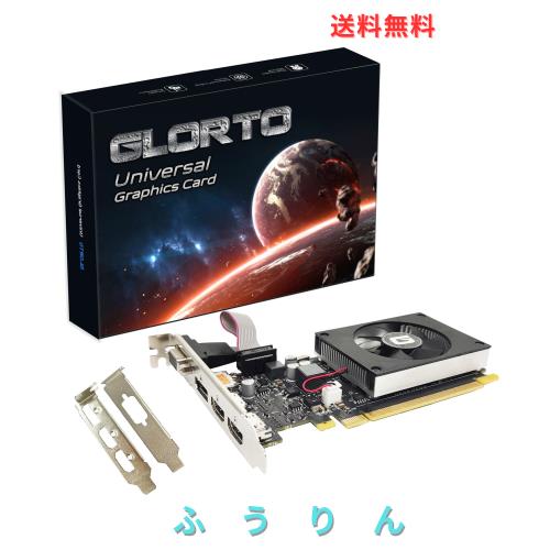 GeForce GT 730 グラフィックボード，4GB，DDR3，64ビット、PCI Express X8、DirectX12、2X HDMI、ロープロファイル、PC、SFF、およびHTP