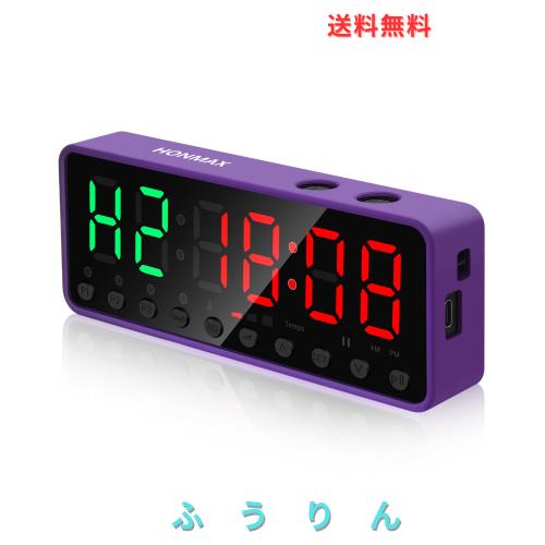 HONMAX ポータブルジムフィットネスタイマークロック ホームガレージ ジムワークアウトタイマー 強力な磁石とリチウム電池内蔵 ビート機