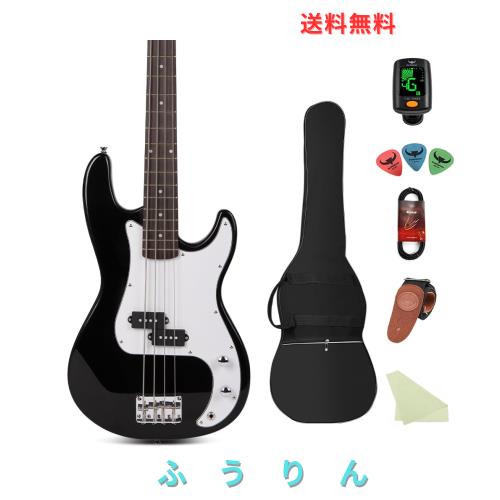 Bullfighterエレキベースセットアクセサリーセット付き、4弦bassエレキ