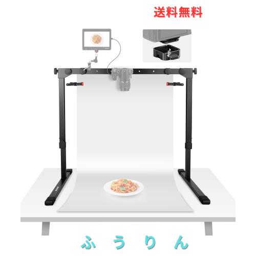 NEEWER オーバーヘッドカメラマウントスタンド Cスタンド 俯瞰撮影 1sクイックスイッチロック Arca型QRプレート付き 重型卓上マルチデバ