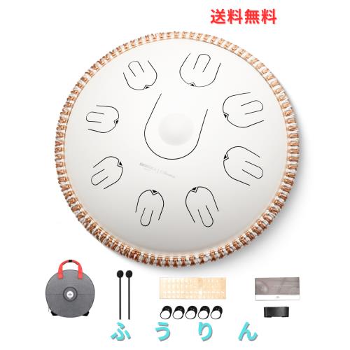 MOOZICA スリットドラム タングドラム 14インチ 17音符 ハ長調 C Major ハンドパン スチールタンダム オクターブオーバートーンデザイン