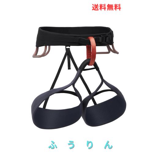  メンズ ソリューションロッククライミングハーネス、カーボン、ミディアム