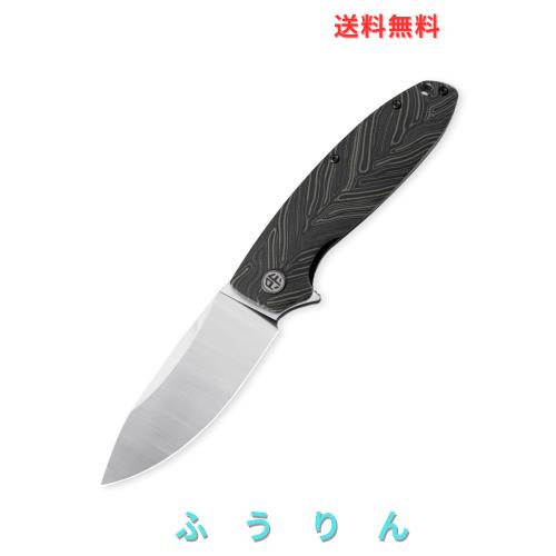 Petrified fish PFB01 Terra 折りたたみナイフ3.54インチD 2サテンブレードスチールMicartaハンドルEDCアウトドアキャンプ用ポケット折り