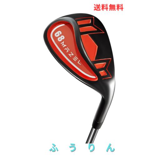 MAZEL (マゼル) ゴルフサンドウェッジ メンズ 右利き ロフト角:68度、70度、72度 フレックス : S ワイドソールウェッジ (オレンジ, Loft