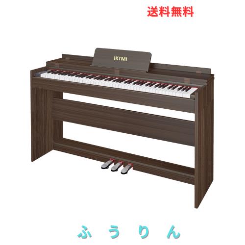 IKTMI 電子ピアノ 88鍵盤 ハンマーアクション 88鍵盤 木製 ピアノ 88鍵 3本ペダル付き アップライトピアノ Digital Piano 人気 電子 ピア