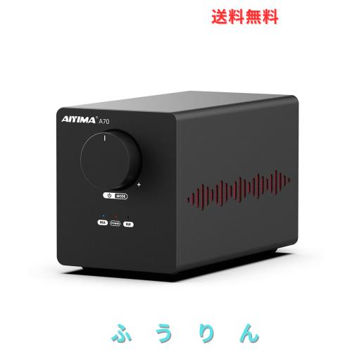 AIYIMA A70 PFFB付きバランスステレオアンプ、TPA3255 デスクトップ・ホームシアター用2チャンネルクラスDアンプ ブックシェルフ型スピー