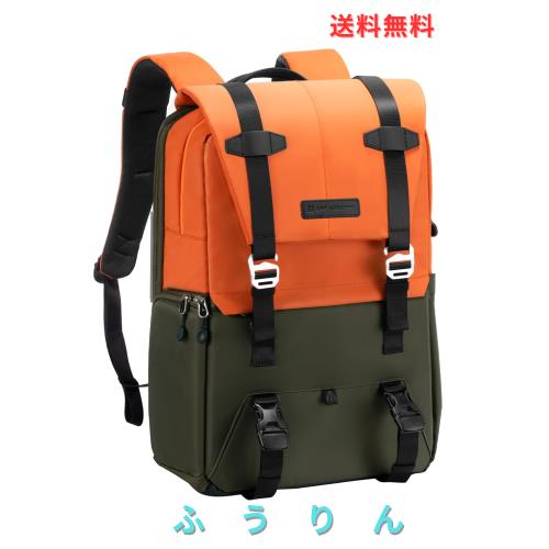 カメラバック リュック ２気室 防水 カメラリュック バック ダブルバック 一眼レフ用 15インチPC収納 三脚取付可 カメラバック | [K\u0026F Concept] カメラバッグ カメラリュック リュックサック 25L 大容量 2気室 おしゃれ レインカバー付き  EVA材質防水耐衝撃 16インチPC収納＆三脚収納可 旅行⁄撮影⁄登り⁄アウトドア撮影に適用 | カメラバッグアクセサリ 通販