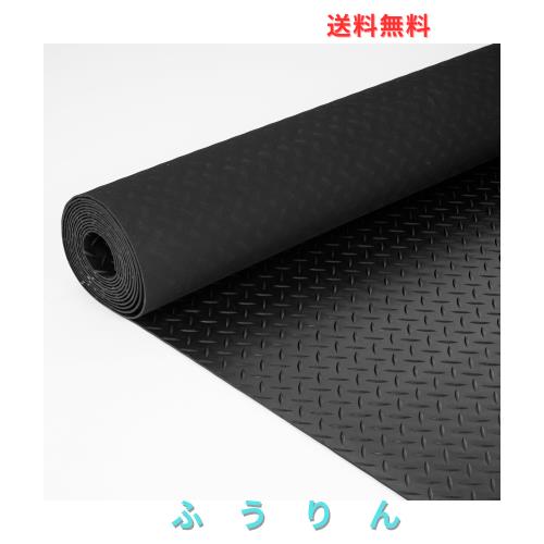 Tcatec ガレージマット ガレージフロアマット 長さ5 m 幅1m ゴムシート 滑り止め構造 絶縁 駐車場 倉庫 地下室 キッチン 軽トラックガレ