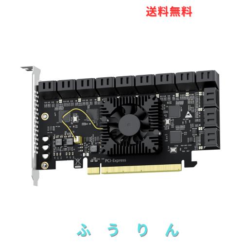 GLOTRENDS SA3824 24ポートPCIe X16 SATA3.0拡張カード、OSブートをサポート、Windows,Linux,Mac OS,NASと互換性あり