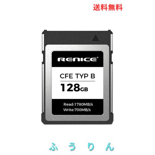 RENICE CFexpress Type B 128GB 高性能 メモリーカード 最大読み出し1780MB/s 最大書き込み700MB/s PCIe Gen3.0x2 NVMe 1.3 超低消費電力