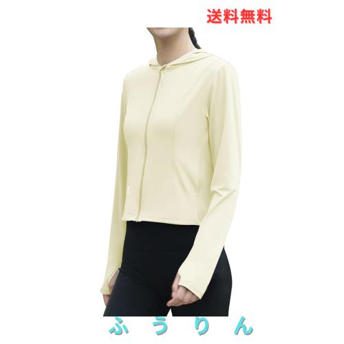 [Besince] UVカットパーカー surpattack ラッシュガード 日焼け対策 吸湿速乾 パーカー 紫外線対策 接触冷感 UPF50+ レディース オフホワ