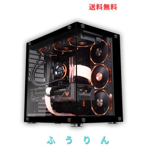 pcケース ミドルタワー pcケース atx ピラーレスpcケース type-c高速インターフェースUSB3.0 合金鋼強化ガラス ATX/M-ATX/ITX/Micro-ATX