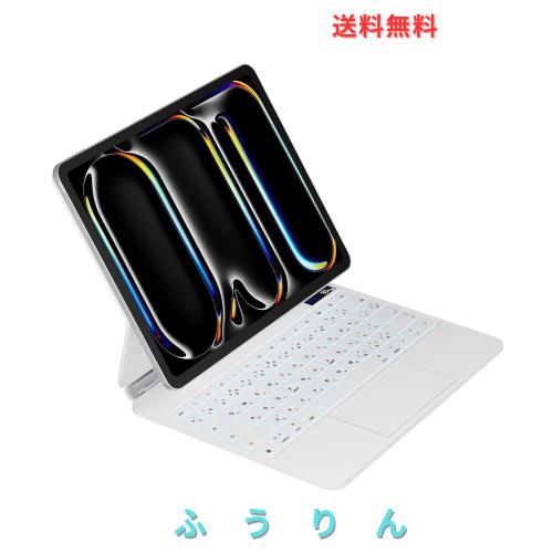 QERDAOYI マジックキーボード 2024 iPad Pro 13インチ(M4) モデル番号(A2925/A2926/A3007)に適用 iPadキーボード付きケース 高精度トラッ