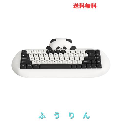YUNZII C68 ワイヤレスメカニカルキーボード かわいいパンダ 65％ 無線 ホットスワップ シリコーン 人間工学 ゲーミングキーボード三つモ