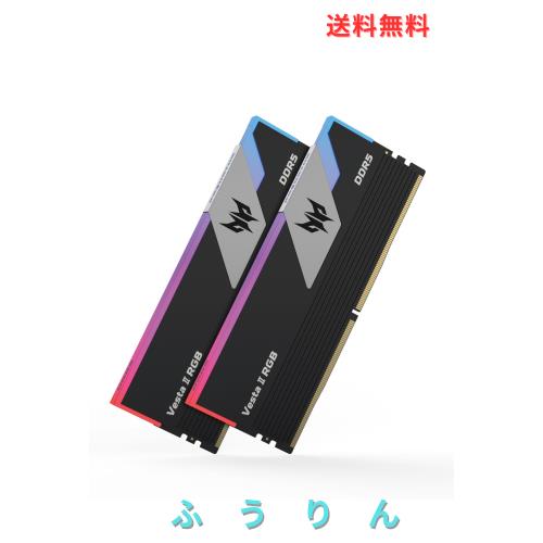 Acer Predator Vesta ？ DDR5 6800MHz デスクトップPC用メモリ 32GB（16GB×2枚） CL32 RGB(発光型) シリーズ (PC5-54400) Intel XPM 3.0