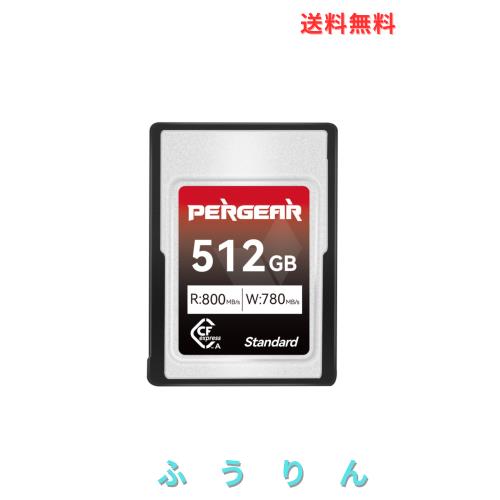 Pergear 512GB CFexpress Type A メモリカード 最大 800MB/秒の読み取り速度 780MB/秒の書き込み速度で 4K 120P、8K 30P 録画に対応 (Sta