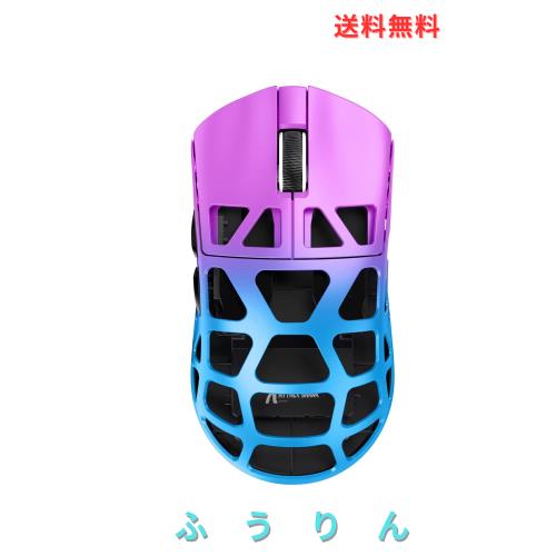 ATTACK SHARK R3 ゲーミングマウス マグネシウム合金 ワイヤレス PAW3395 8000hz 46g 超軽量 2.4G/Bluetooth/USB有線 26000DPI 急速充電