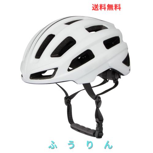 Jovno 自転車 ヘルメット 大人 大きめ 61 62 63 64 65cm 特大 大きいサイズ 男性用 軽量 21孔通気 上下調整可能 D65 XXL (マットホワイト