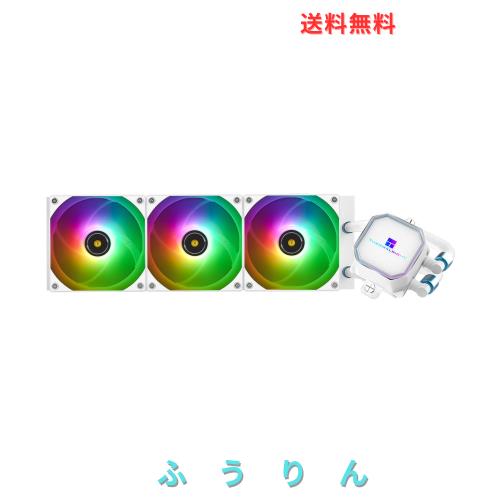 Thermalright Frozen Prism 360 White ARGB 120mm argb pwmファン付き液体cpuウォータークーラー,360 white cold row仕様,amd/am4/am5用