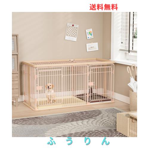 Petnniko 犬 ケージ 犬 ゲージ 幅146×奥行68×高さ70cm 小中