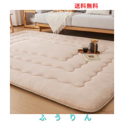 VK Living カーペット 極厚40mm 約2畳 185×185cm ラグ 【超極厚40mm×5層構造×Ｗ消臭抗菌】 厚手 ラグマット 竹炭消臭 絨毯 防音 滑り