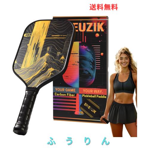 SWEUZIK カーボンファイバー ピックルボール パドル Carbon Fiber Pickleball Paddle コントロールを強化する高性能マット表面 16mm 炭素