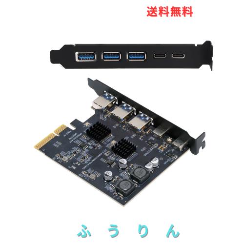 CY カード 3 つのタイプ A USB3.0 バックパネル ソケットとデュアル USB3.1 タイプ C USB-C から PCI-E エクスプレス カード アダプター