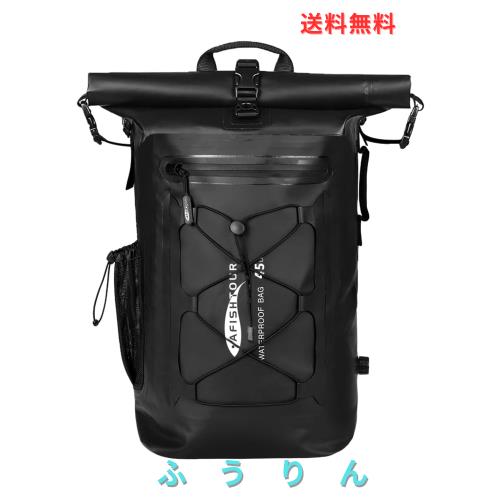 [AFISHTOUR] 45Lは男性と女性のための防水バックパックです。カヤック、ラフティング、ボート、ビーチなどで使用するためのロールトップ
