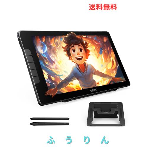 VEIKK Studio 16 液タブ 15.6インチ 液晶タブレット 16K筆圧 充電不要ペン 液晶ペンタブ イラストお絵描き スタンド付き アンチグレア指 30,583円