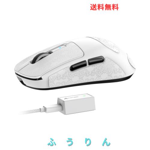 ATTACK SHARK R6 39g超軽量ゲーミングマウス、8000Hz、PixArt PAW3950MAXゲーミングセンサー、42000DPI、Nordic 52840 MCU、3モード連続