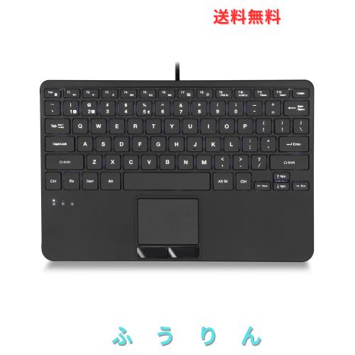 Perixx PERIBOARD-425 キーボード タッチパッド付き 有線ミニUSB バックライト 2USBハブ 英語配列 6,899円