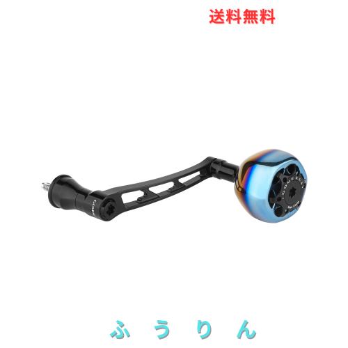 ゴメクサス ハンドル 70mm シマノ ダイワ スピニングリール用 一体構造 超々ジュラルミン製 チタンパワーノブ付き