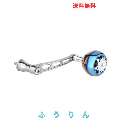 ゴメクサス ハンドル 70mm シマノ ダイワ スピニングリール用 一体構造 超々ジュラルミン製 チタンパワーノブ付き
