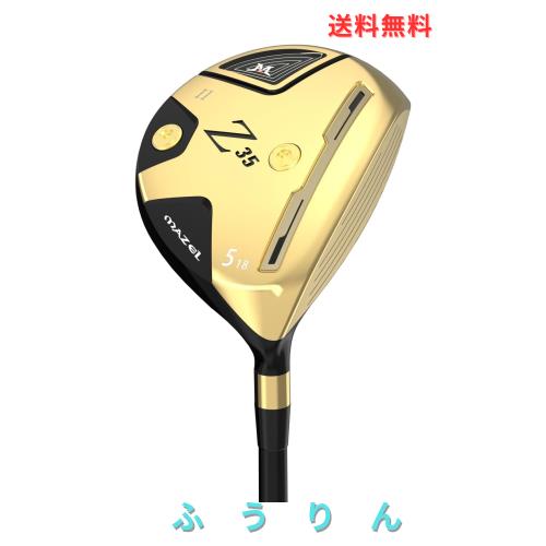 MAZEL(マゼル) ゴルフクラブ フェアウェイウッド メンズ 右利き用 カーボンシャフト 番手:W#3,5 (カーボン（ゴールド II）, 番手:#5 フレ