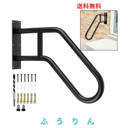 錬鉄製手すり入口一時的手すり、屋外階段ステップ手すり、壁取り付け式頑丈手すり、1-3 階段用金属製階段手すり、U 字型階段手すり、ガレ