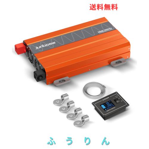 3080W純正弦波インバーター GFCI接地漏電遮断器内蔵 12V DCから100V 110V AC変換 9000Wピーク出力 5V 2.1A USBポート搭載 有線リモコン付