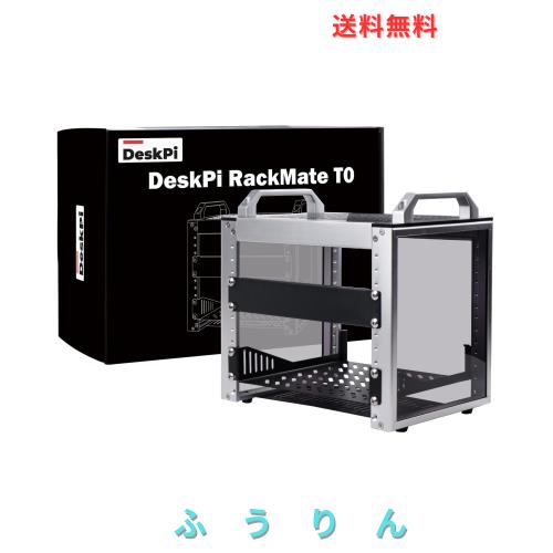 GeeekPi 4Uサーバーキャビネット、ネットワーク、オーディオ、ビデオ機器用の10インチサーバーラック、DeskPi RackMate T0ラックマウント