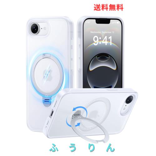 【2025最高傑作＆定点360度回転】CASEKOO iPhone 16e 用 ケース 米軍MIL規格 耐衝撃 MagSafe対応 高耐久性【横縦両立・角度自由調整】急速