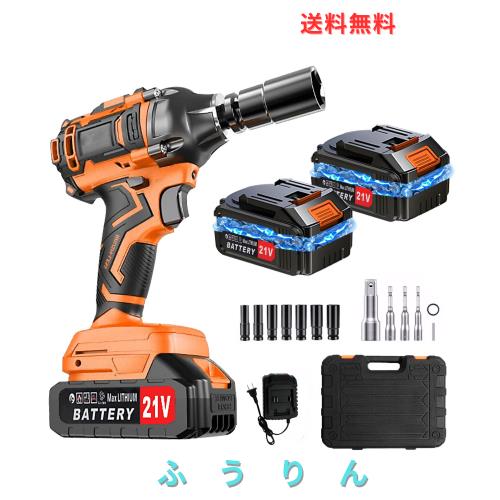 電動インパクトレンチ 21V 充電式 2026年強化版】電動インパクトレンチ 充電式 インパクトレンチ 2000mAh
