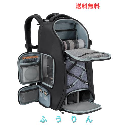K＆F Concept カメラバック カメラリュック リュックサック バックパック 大容量 2気室 おしゃれ nikon canon Sigma Tamron sonyなどカメ